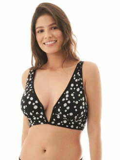 Maaji Parade Curvy Triangle Bikini Top 5 Maaji Parade Curvy Triangle Bikini Top -CA Swimsuit Sales Shop 3189SCD003ParadeLDTriangleTopBlackOrchidFrontReversePrint