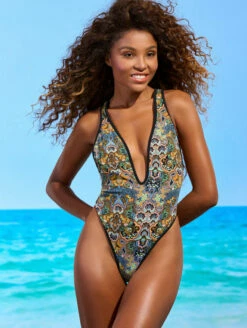 Maaji Shims Plunge One Piece Swimsuit 5 Maaji Shims Plunge One Piece Swimsuit -CA Swimsuit Sales Shop 3474SOC001VPlungeCheekyCutOnePieceSwimsuitMidnightBlackFrontEdited2