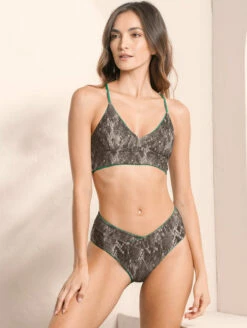 Maaji Daylight Longline Triangle Bikini Top -CA Swimsuit Sales Shop 3481STR600DaylightLonglineTriangleTankini3400SCC601JannineMidRiseCheekyBriefForestFrontEdited2 96a2850e 0ae1 4ea0 9952 c4d6327cc180