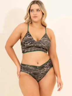 Maaji Daylight Longline Triangle Bikini Top -CA Swimsuit Sales Shop 3481STR600DaylightLonglineTriangleTankini3400SCC601JannineMidRiseCheekyBriefForestFrontEditedPlus2 49cf58ce e940 4676 9b6e ca40cf5f30ae