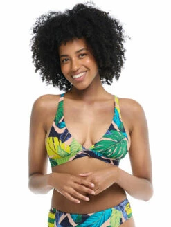 Body Glove Manoa Falls Freya Fixed Triangle Bikini Top -CA Swimsuit Sales Shop 39 587207FreyaFixedTriangleBikiniTopNightfallFrontEdited