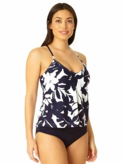 Gazebo Parts Direct Sales Store -CA Swimsuit Sales Shop AnneColeEasyTriangleTankiniTop23MT22418CoastalPalmSide