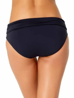 Anne Cole Shirred Hi-Low Swim Bottom -CA Swimsuit Sales Shop AnneColeHi LowSwimBottomMYMB36001NavyBackAlt