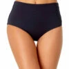 Anne Cole Shirred Hi-Low Swim Bottom