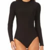 Anne Cole Long Sleeve Open Back One Piece Swimsuit