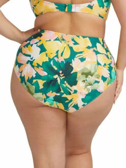 Artesands Botticelli Hi-Waist Swim Bottom 5 Artesands Botticelli Hi-Waist Swim Bottom -CA Swimsuit Sales Shop ArteSandsBotticelliHighWaistSwimBottomAT4705NAGreenFloralBack