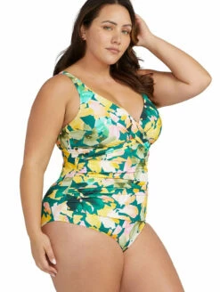 Artesands Delacroix One Piece Swimsuit -CA Swimsuit Sales Shop ArteSandsDelacroixOnePieceSwimsuitAT1720NAGreenFloralSide
