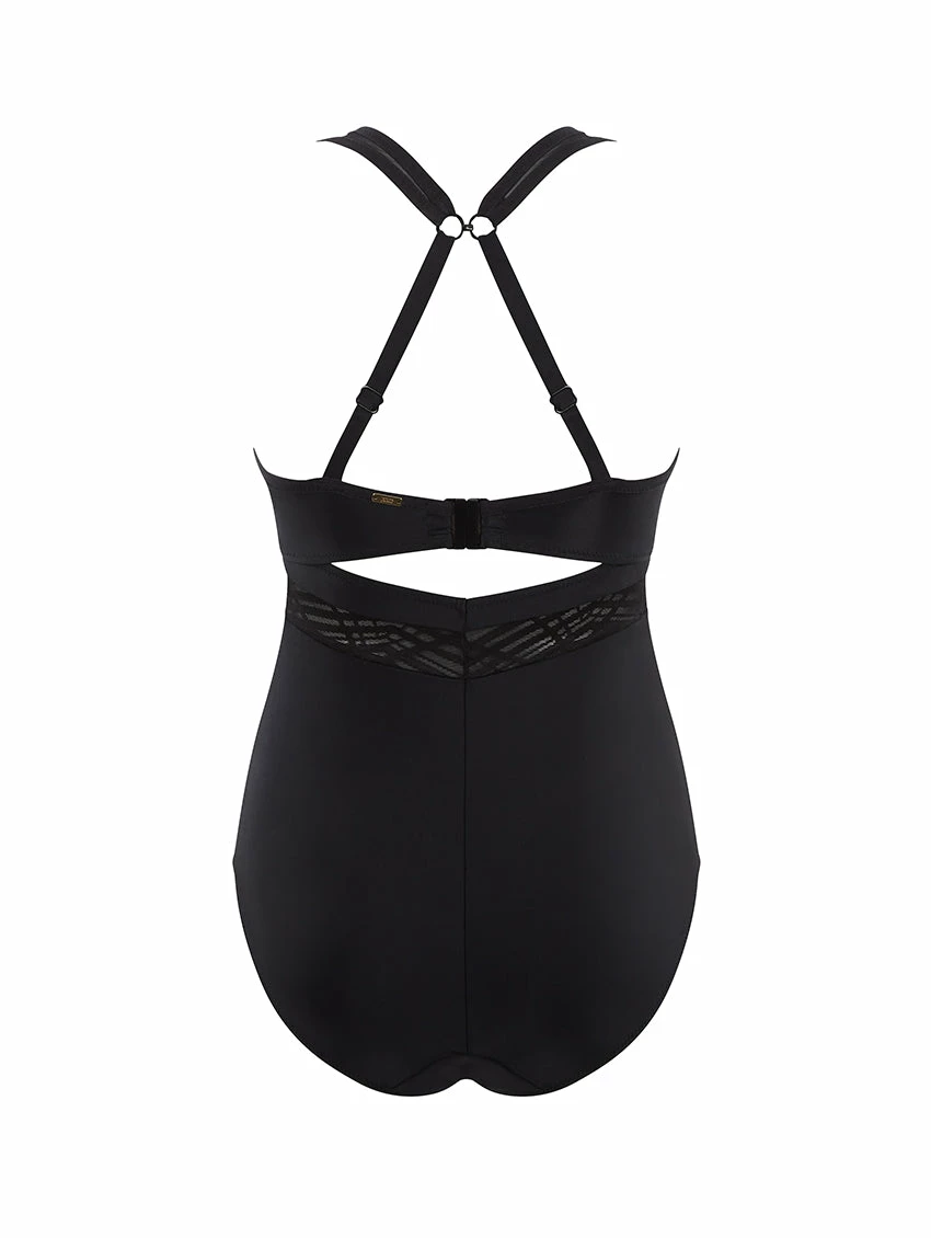 Panache Onyx Chic Plunge One Piece 4 Panache Onyx Chic Plunge One Piece - Image 4