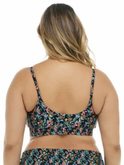 Body Glove Macabu Aro Bralette Plus Swim Top -CA Swimsuit Sales Shop BodyGloveAroBraletteTopPlus39 582119XBlackFloralBack