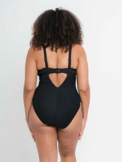 Curvy Kate Twist And Shout Non Wire One Piece Swimsuit 14 Curvy Kate Twist And Shout Non Wire One Piece Swimsuit -CA Swimsuit Sales Shop CS024606NonWireOnePieceSwimsuitBlackBackEdited