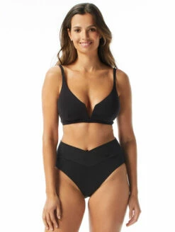 Coco Reef Cross Over Bikini Bottom -CA Swimsuit Sales Shop CocoReefPlungeBikiniTopU95496BlackCrossOverBikiniBottomU95480FrontSet