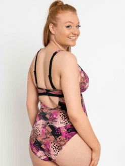 Curvy Kate Pool Party One Piece Reversible Swimsuit -CA Swimsuit Sales Shop CurvyKatePoolSidePrintMixCS018607Back