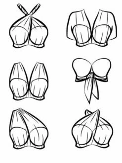 Curvy Kate Wrapsody One Piece Bandeau Swimsuit -CA Swimsuit Sales Shop CurvyKateWrapsodySwimSuitBlackCS005600WaystoWear