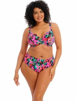 Elomi Savaneta Mid Rise Bikini Briefs -CA Swimsuit Sales Shop ES801302ElomiSavanetaPlungeBikiniES801372SavanetaMidRiseBikiniBriefBlackFront 89ac70f0 7454 4f5f 9aa8 b06d2e14f178
