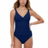 Profile By Gottex Tummy Control Surplice One Piece Swimsuit