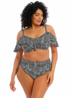 Elomi Pebble Cove Adjustable Bikini Brief 5 Elomi Pebble Cove Adjustable Bikini Brief -CA Swimsuit Sales Shop ElomiPebbleCoveAdjustableBikiniBriefES801173MouldedTankiniTopES801161BlackSetFront