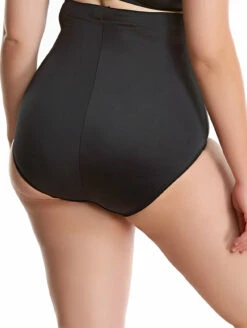 Elomi Essentials Hi-Waist Swim Brief -CA Swimsuit Sales Shop ElomiSwimEssentialsHi WaistSwimBriefES7604BlackBack