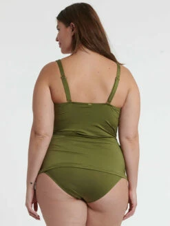 Everyday Sunday Plus Size Tankini Top -CA Swimsuit Sales Shop EverydaySundayPlusSizeTankiniTopESBEAW00967DuckGreenBack