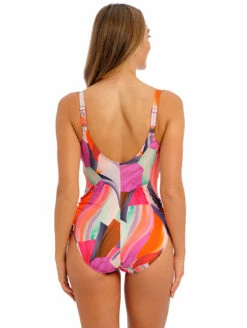 Fantasie Aguada Beach Twist Front One Piece Swimsuit -CA Swimsuit Sales Shop FantasieAguadaBeachOnePieceSwimsuitSunriseFS502931Back