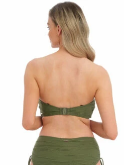 Fantasie Beach Waves Bandeau Bikini Top 12 Fantasie Beach Waves Bandeau Bikini Top -CA Swimsuit Sales Shop FantasieBeachWavesBandeauTopOliveFS502210Back