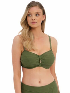 Fantasie Beach Waves Bandeau Bikini Top 11 Fantasie Beach Waves Bandeau Bikini Top -CA Swimsuit Sales Shop FantasieBeachWavesBandeauTopOliveFS502210FrontAlt2