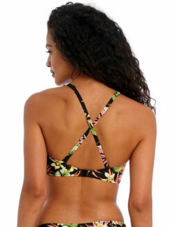Freya Savana Sunset Bralette Bikini Top -CA Swimsuit Sales Shop FreyaSavannaSunsetBraletteBikiniTopAS204114MultiFloralBlackBackAlt