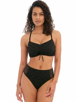 Freya Sundance Hi-Waist Bottom -CA Swimsuit Sales Shop FreyaSundanceHighWaistBikiniBriefBlackAS4001Full