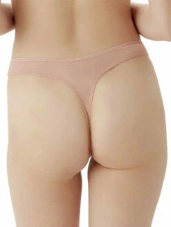 Gossard Glossies Lotus Thong -CA Swimsuit Sales Shop GossardGlossiesLotusThong19006CafeCremeBack