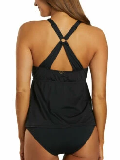 Jantzen Essentials Stella Tankini -CA Swimsuit Sales Shop JantzenStellaTankiniBlackJZ23156TBack