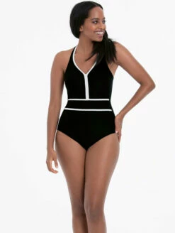Anita Pure Graphics Cura One Piece Swimsuit -CA Swimsuit Sales Shop M3.7235AnitaPureGraphicsOnePieceBlackFront