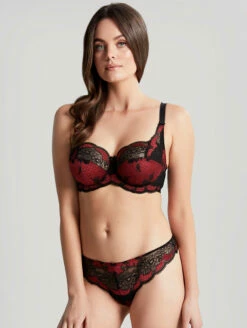 Panache Clara Thong 8 Panache Clara Thong -CA Swimsuit Sales Shop PanacheClaraThongNoirRuby7259Set