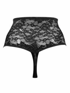 Pour Moi For Your Eyes Only High Waist Crotchless Thong -CA Swimsuit Sales Shop PourMoiForYourEyesOnlyHighWaistCrotchlessThongBlack22805BackCutOut