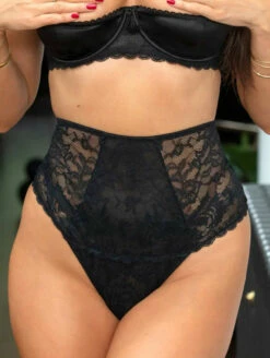 Pour Moi For Your Eyes Only High Waist Crotchless Thong
