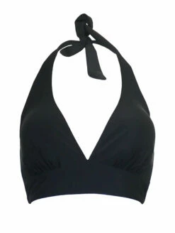 Pour Moi Space Halter Bikini Top -CA Swimsuit Sales Shop PourMoiSwimSpaceHalterBikiniTopBlack36058CutoutFront