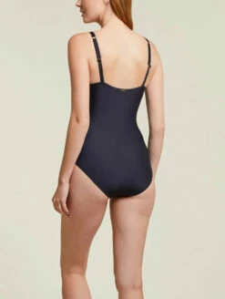 Tribal Wrap Front One Piece Swimsuit -CA Swimsuit Sales Shop TribalSwimWrapFrontOnePieceSwimsuit1005O 3561BlackBack
